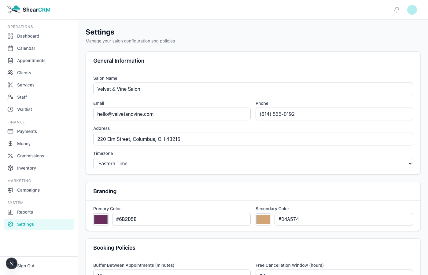 No-Show Protection screenshot