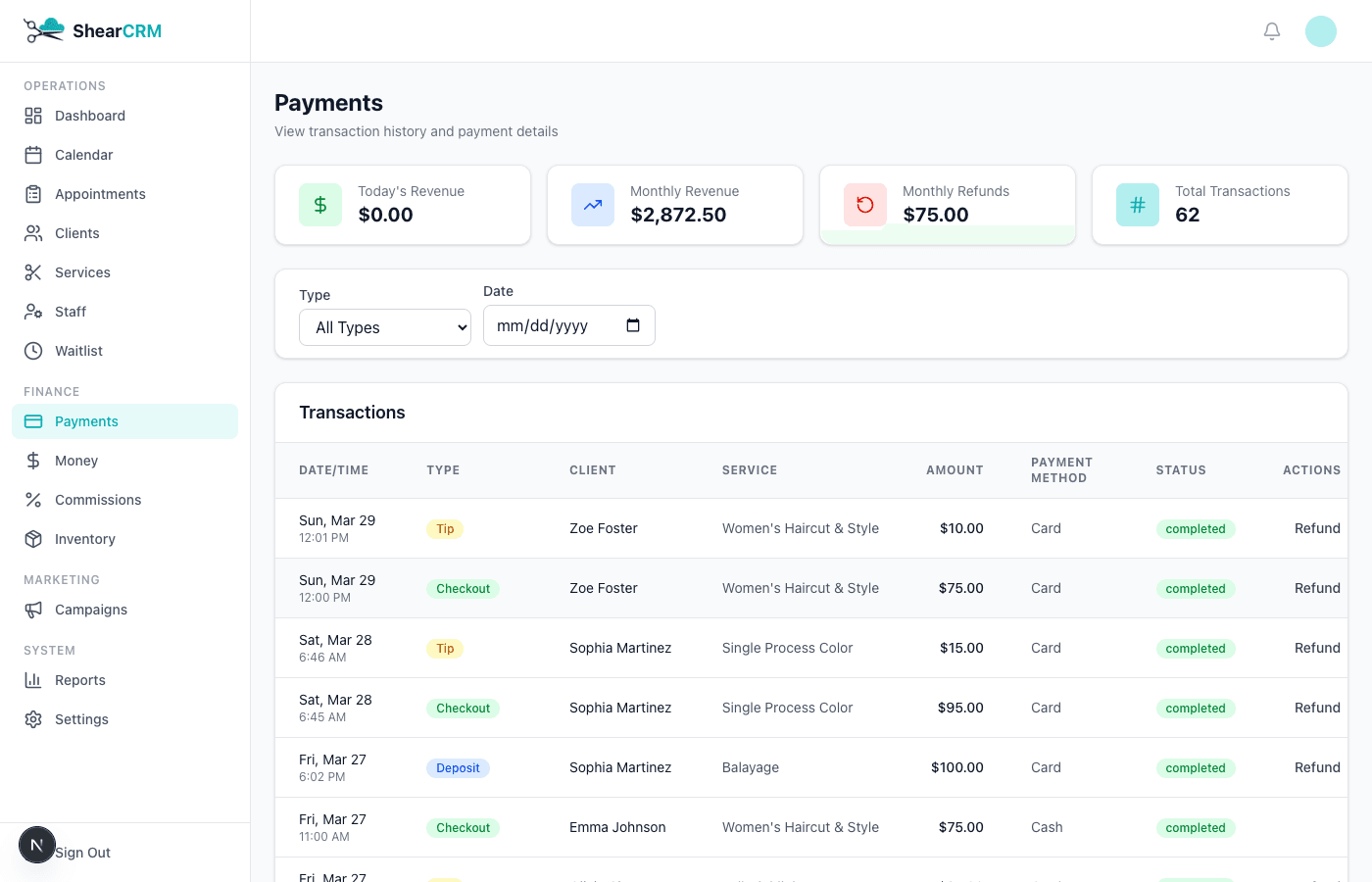 Integrated Payments screenshot