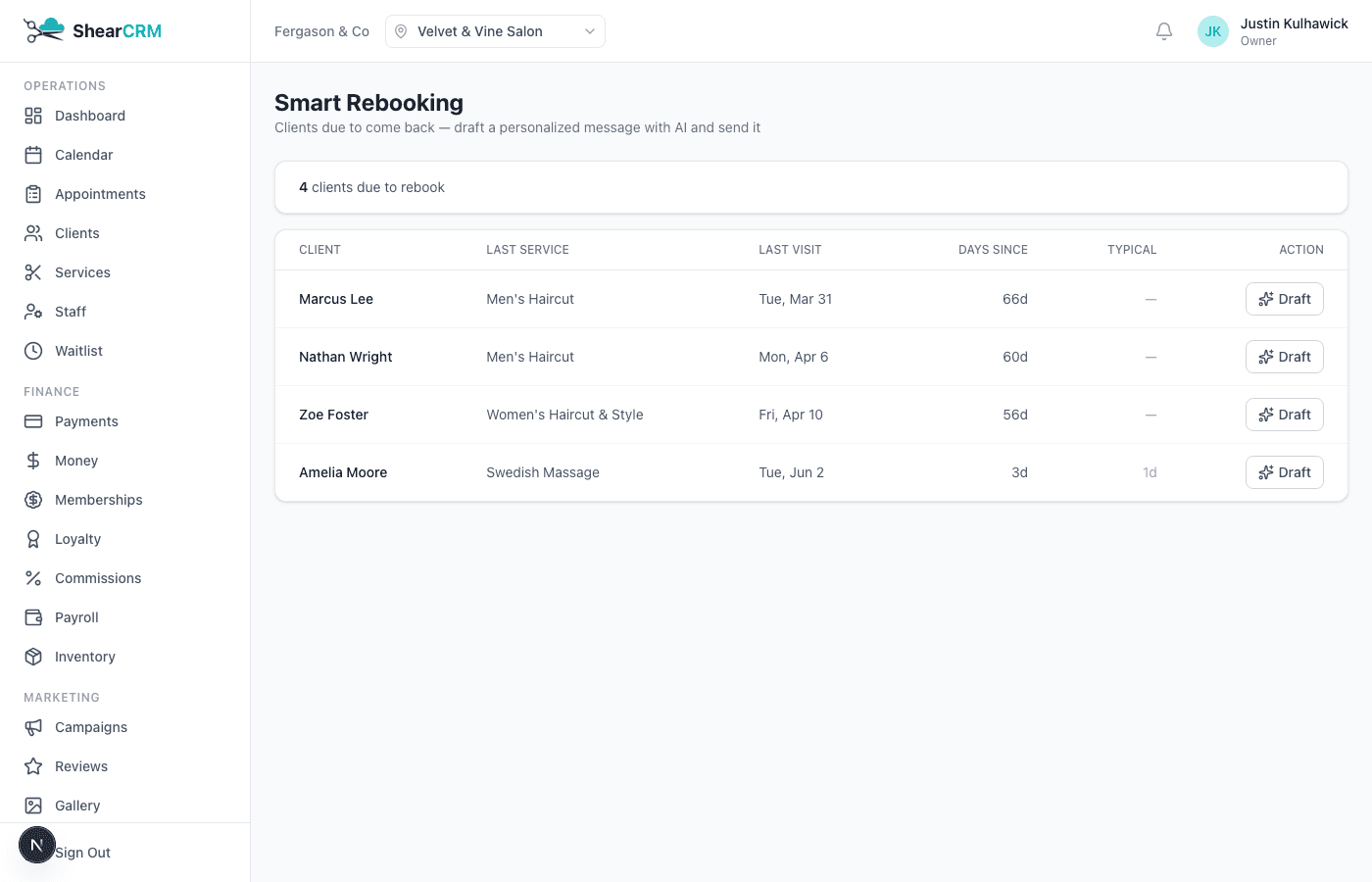 AI Smart Rebooking screenshot
