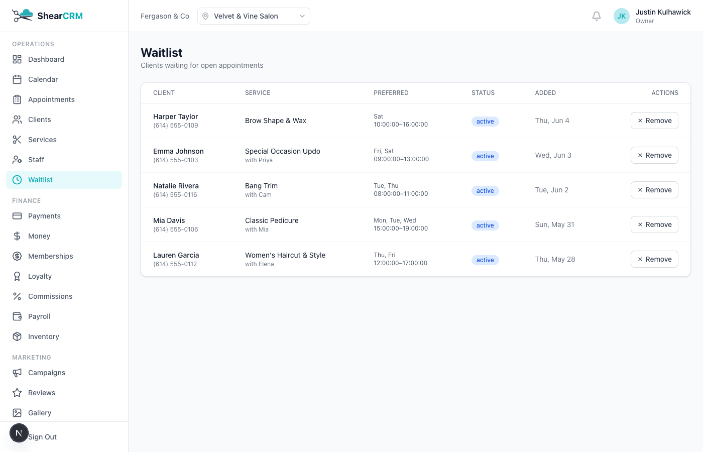 Smart Waitlist screenshot