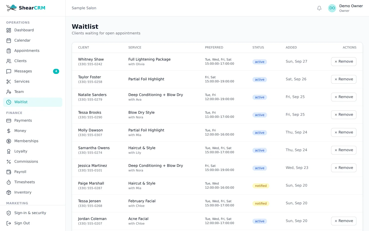 The ShearCRM waitlist